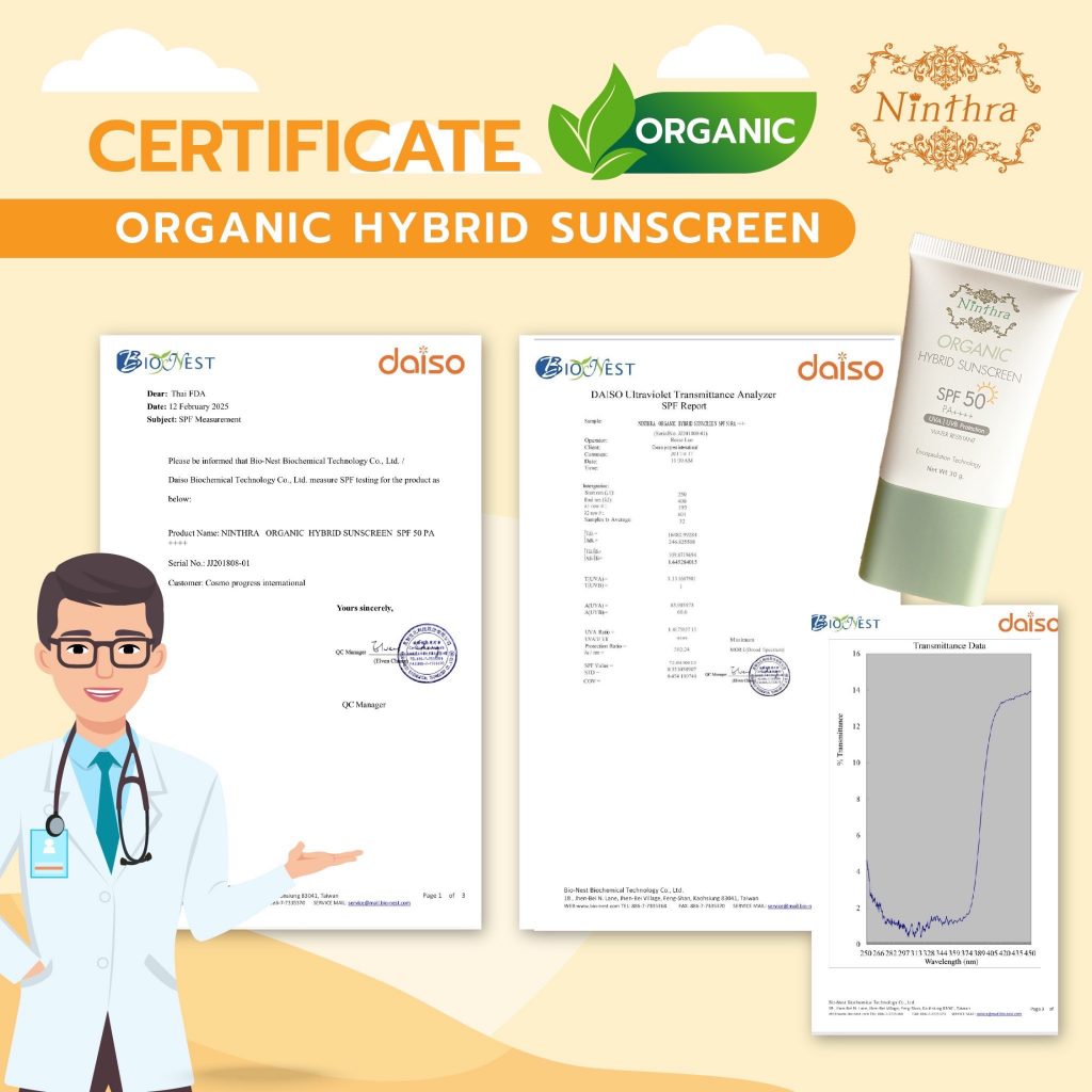 Ninthra CERTIFICATE Organic Hybrid Sunscreen